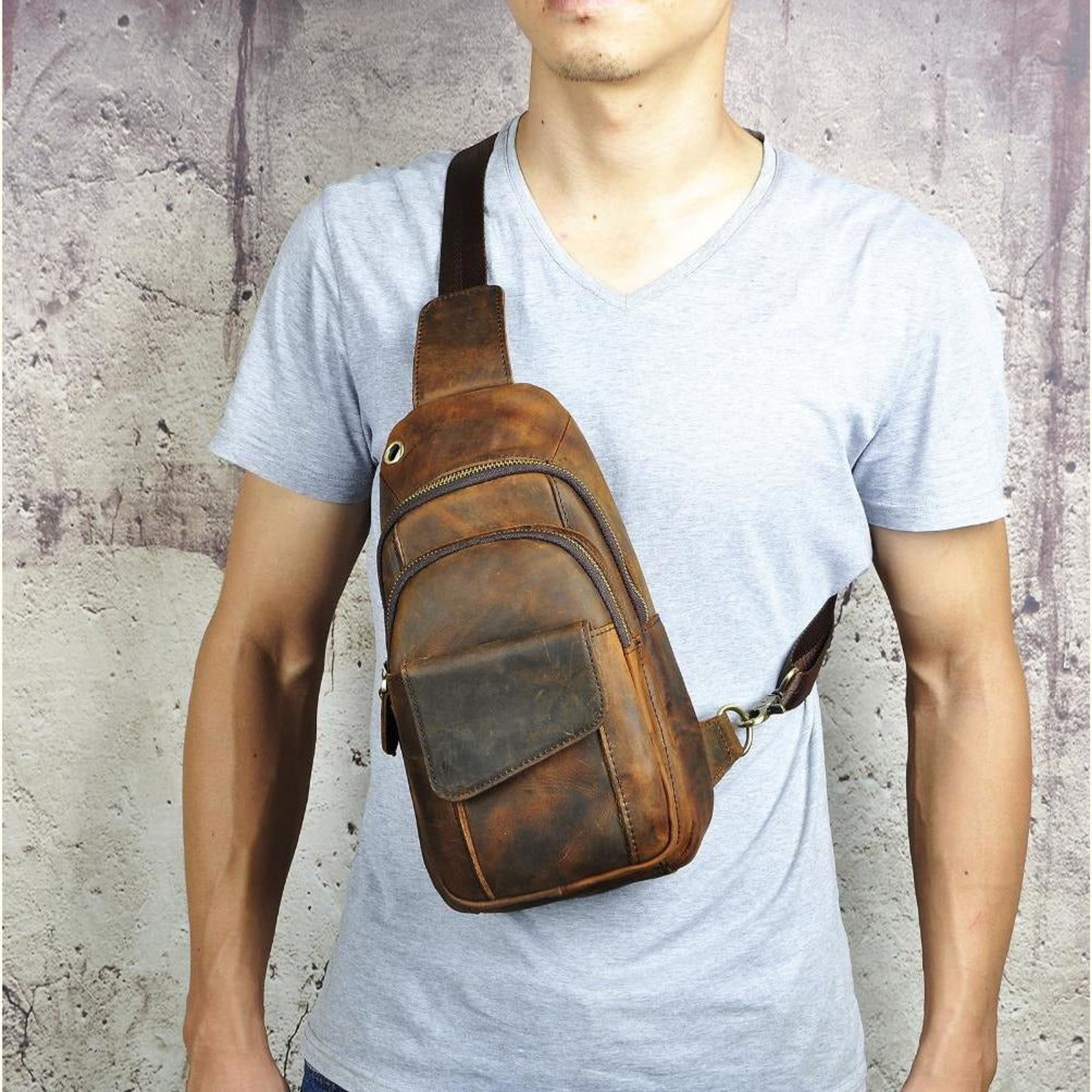 Cowhide Leather Sling Bag | James Leather