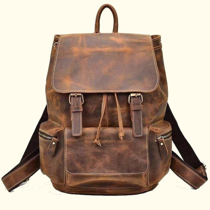 Crazy Horse Water Buffalo Leather Backpack | James Leather