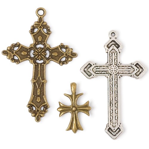 Solid Oak: Steampunk Cross Charms