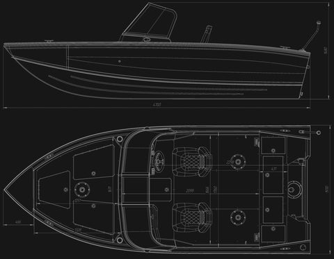 Barca de aluminiu Vizion 470S