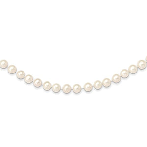 14KW 18" 7-7.5MM Freshwater Pearl Necklace with Pearl Clasp
