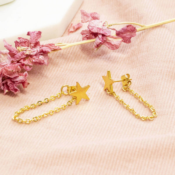 Gold Plated Star Earrings by Westwind Jewelry | website revised