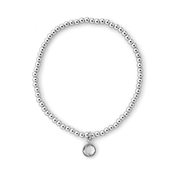 April birthstone bracelets stretchy and perfect - Quartz (Diamond) –  Handmade by Elyse