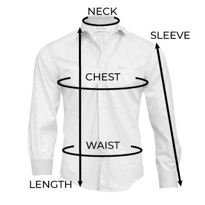 Neck Size Chart Dress Shirt