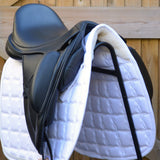 17.5" Fairfax Gareth Adjustable Gullet Monoflap Dressage Saddle, Black (SKU129)