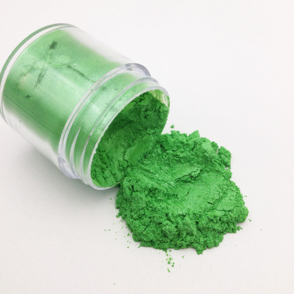 PERIDOT GREEN Mica Powder Pigment, Cosmetic Grade, Mica Powder for