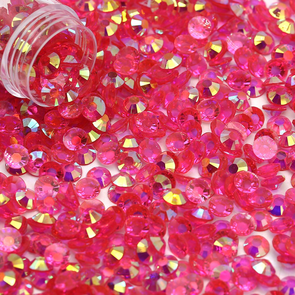 Light Pink AB Transparent Jelly Flatback Resin Rhinestones Pack of 100 –  Craftyrific