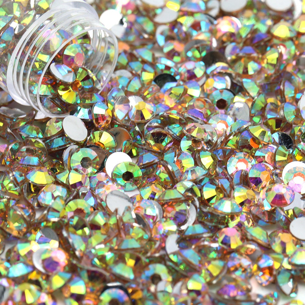 Resin Ab Rhinestones Bulk flatback Round Jelly Rhinestones - Temu