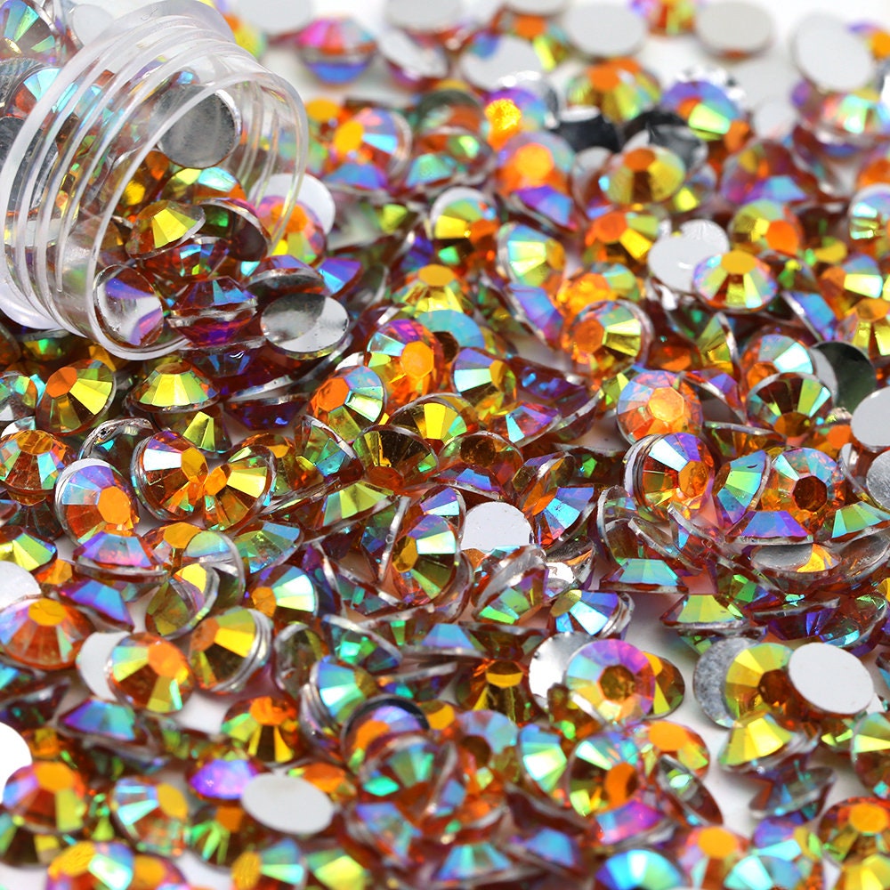 22600Pcs Flatback Bulk Jelly AB Rhinestones Set - 8 Colors Rhinestines for  Nails, 3 Sizes(3mm,4mm,5mm) Gems for Crafts Bling Tumblers Glitter Crystal