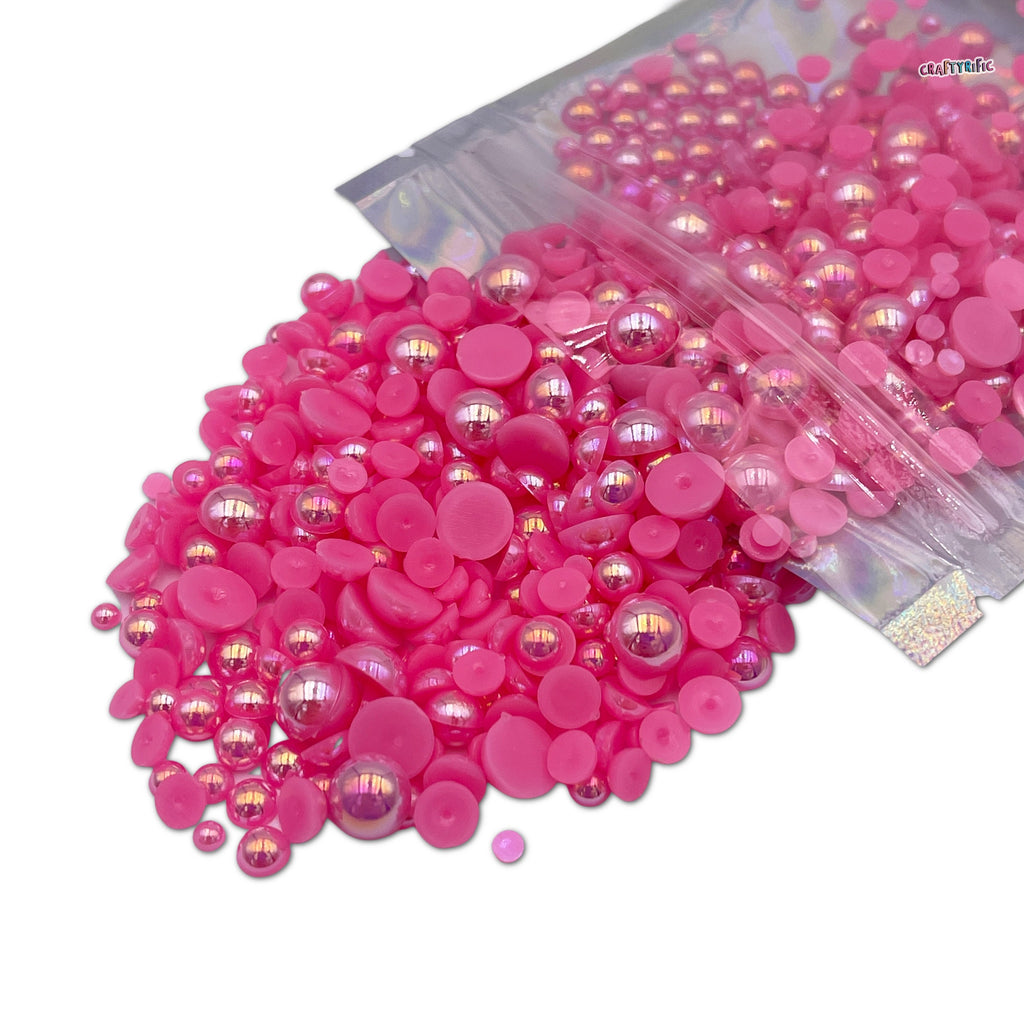 Red Mixed Sizes Flatback Pearl 1000 Pieces – Craftyrific