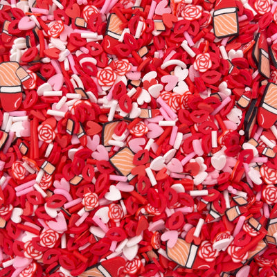 Valentine Red White Pink Polymer Clay Sprinkle Mix , Fake Sprinkles, D –  TinySupplyShop