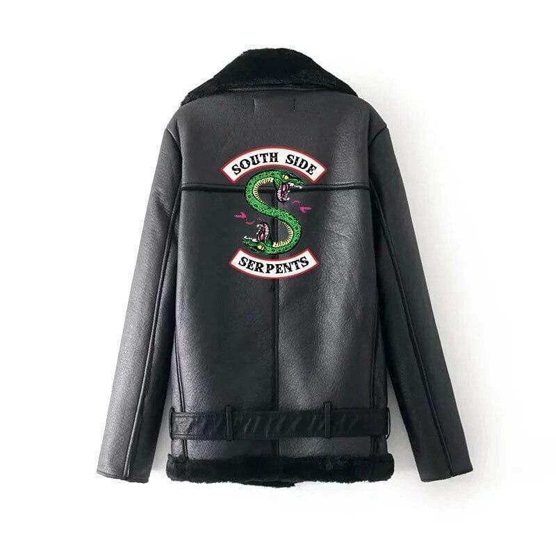 Riverdale Women S Faux Leather Fur Biker Jacket Riverdaleshop Cc