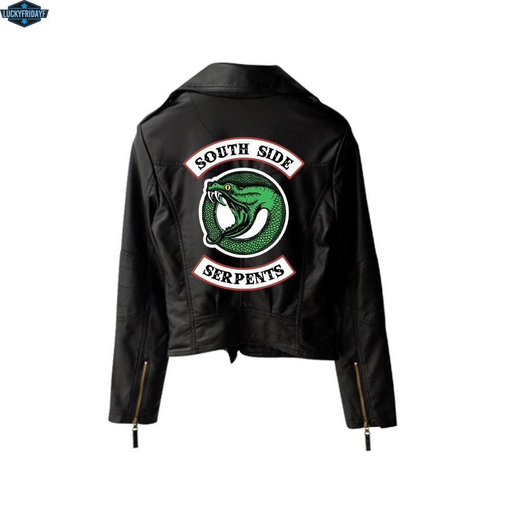 Riverdale Southside Serpents Women S Biker Jacket Black Red Riverdaleshop Cc