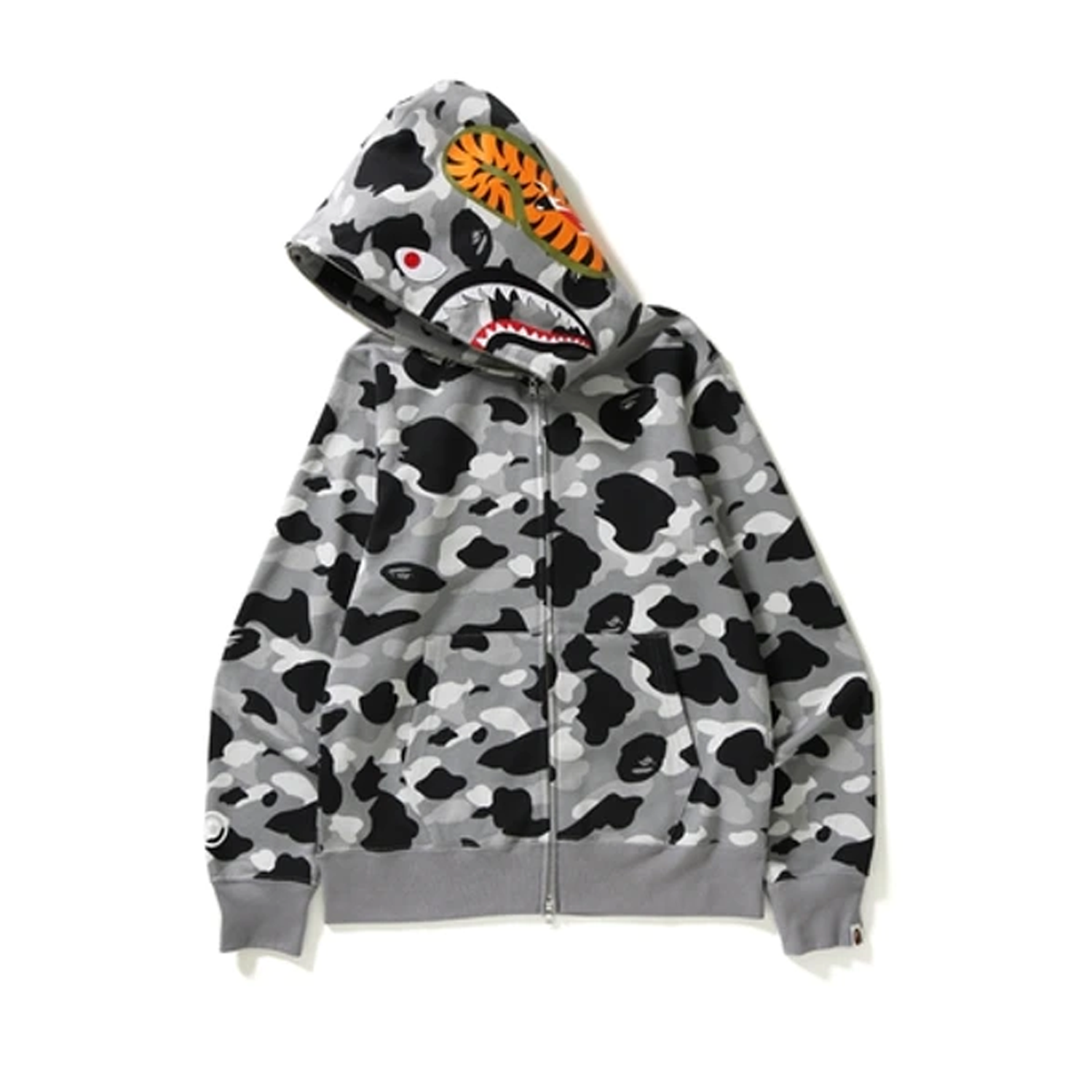 bape hoodie gray