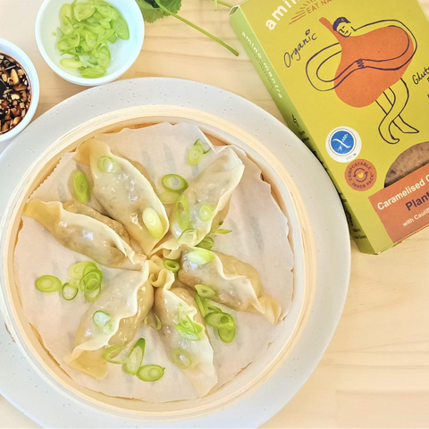 Amino Mantra Caramelised Garlic & Chive Vegan Dumplings