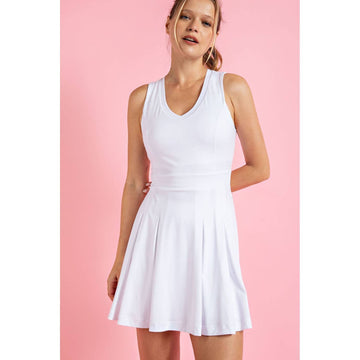 BUTTER V NECK GOLF DRESS AND SHORTS