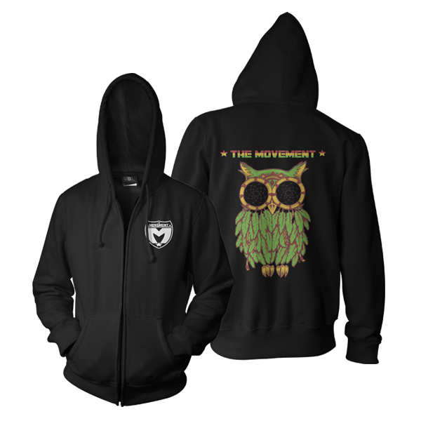 Rasta Owl Zip Hoodie – The Movement Store