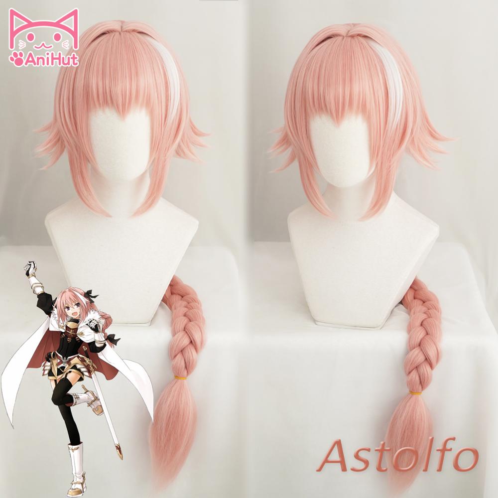 Astolfo Long Pigtail Wig Pink Fate Apocrypha Cosvillage Wonderland For Cosplayers - roblox astolfo hair