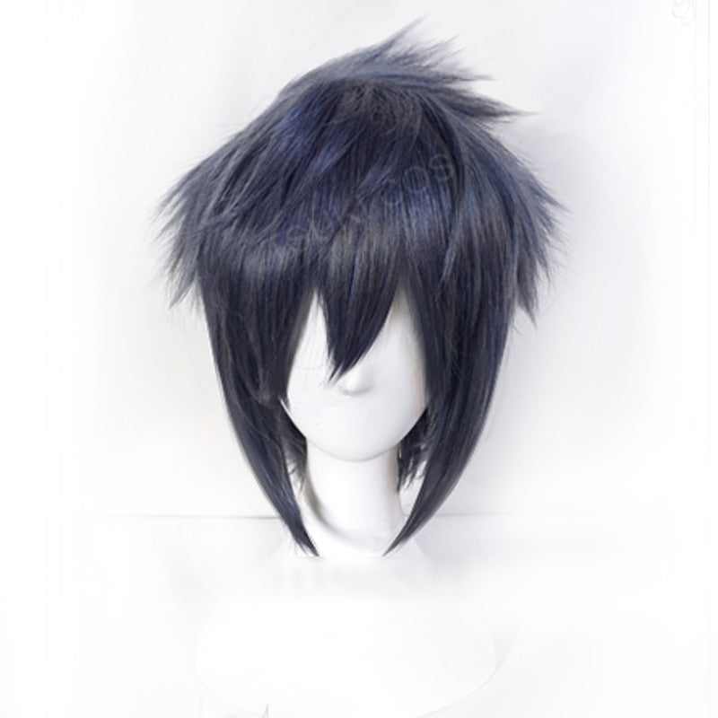 black short wig costume