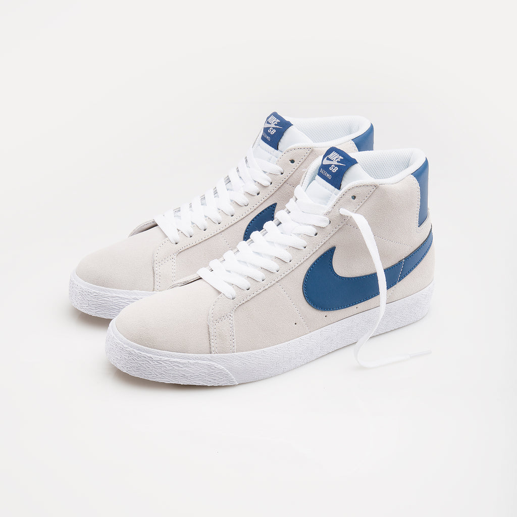 nike sb zoom blazer mid white and blue