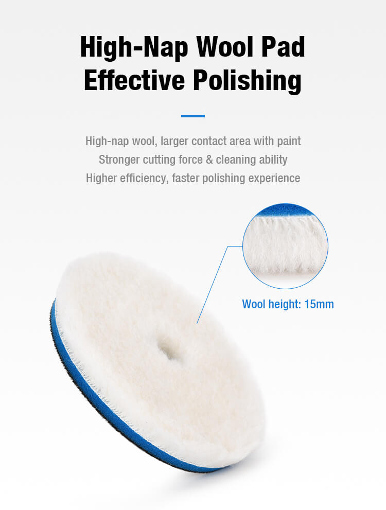 Shinemate high-nap wool heavy cutting pad
