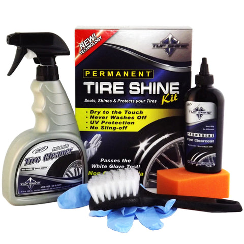 NU-TIRE Permanent Tire Shine, no sling, repels water and dirt, longest  lasting