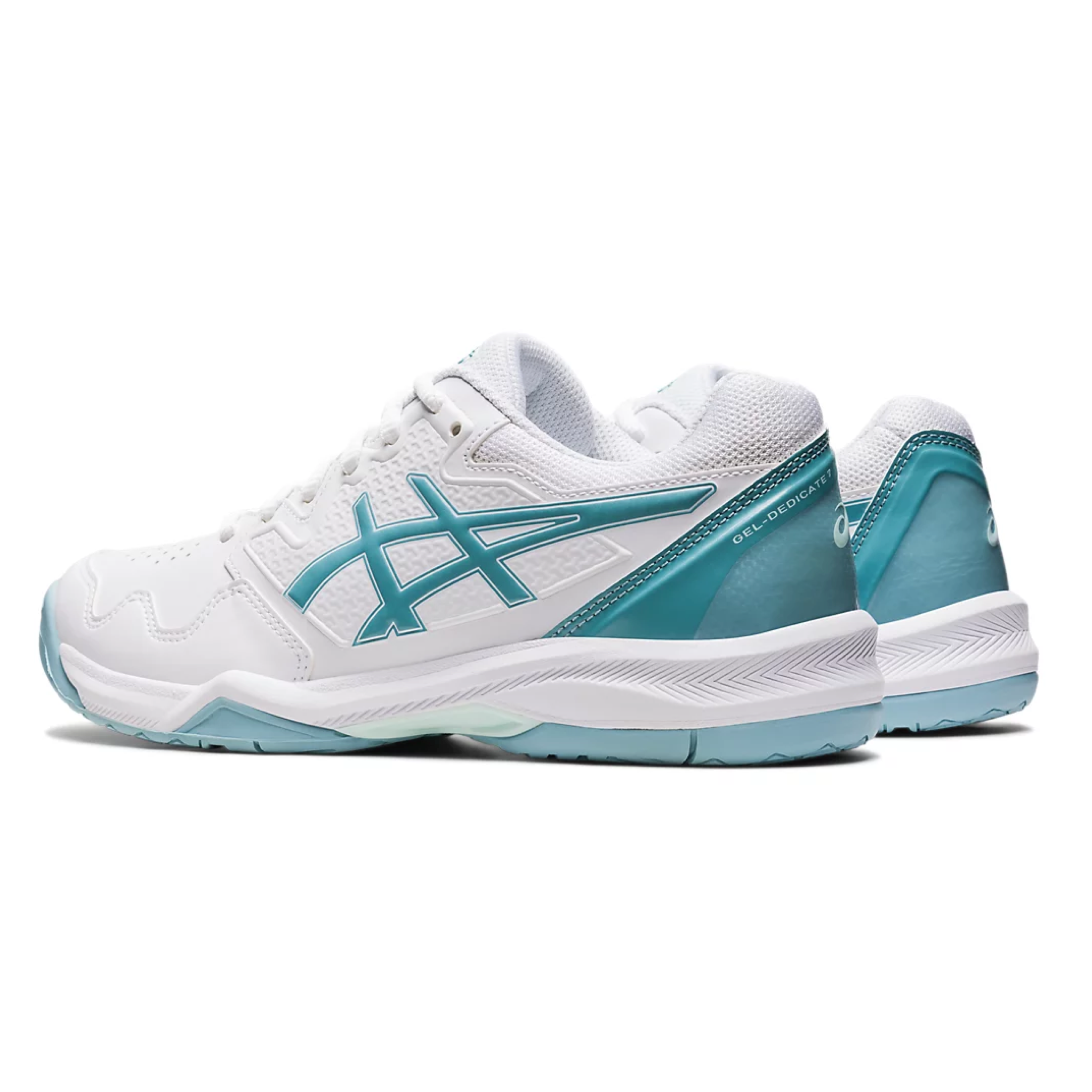 ASICS Gel Dedicate 7 (Women's) > White/Smoke Blue - All Things Tennis ltd