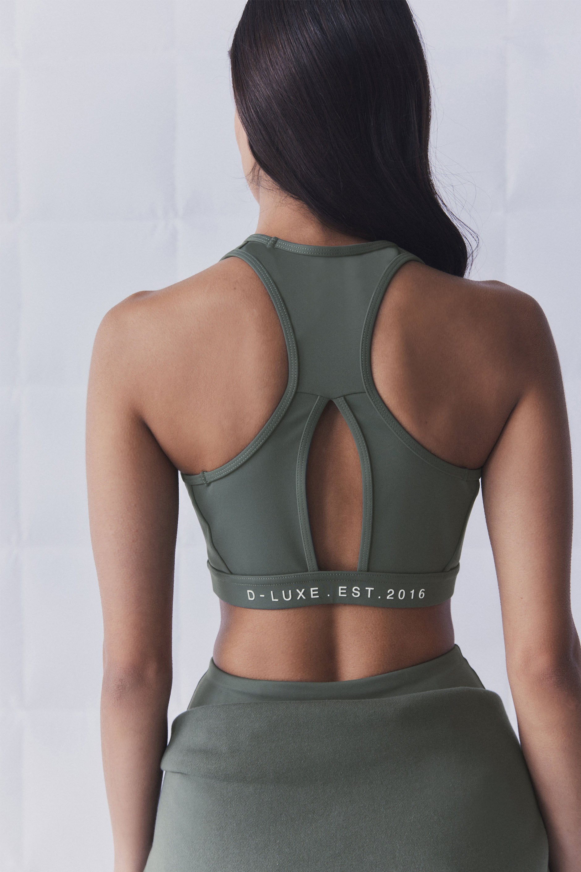 D-Luxe Racer Back Bra — Thyme Green