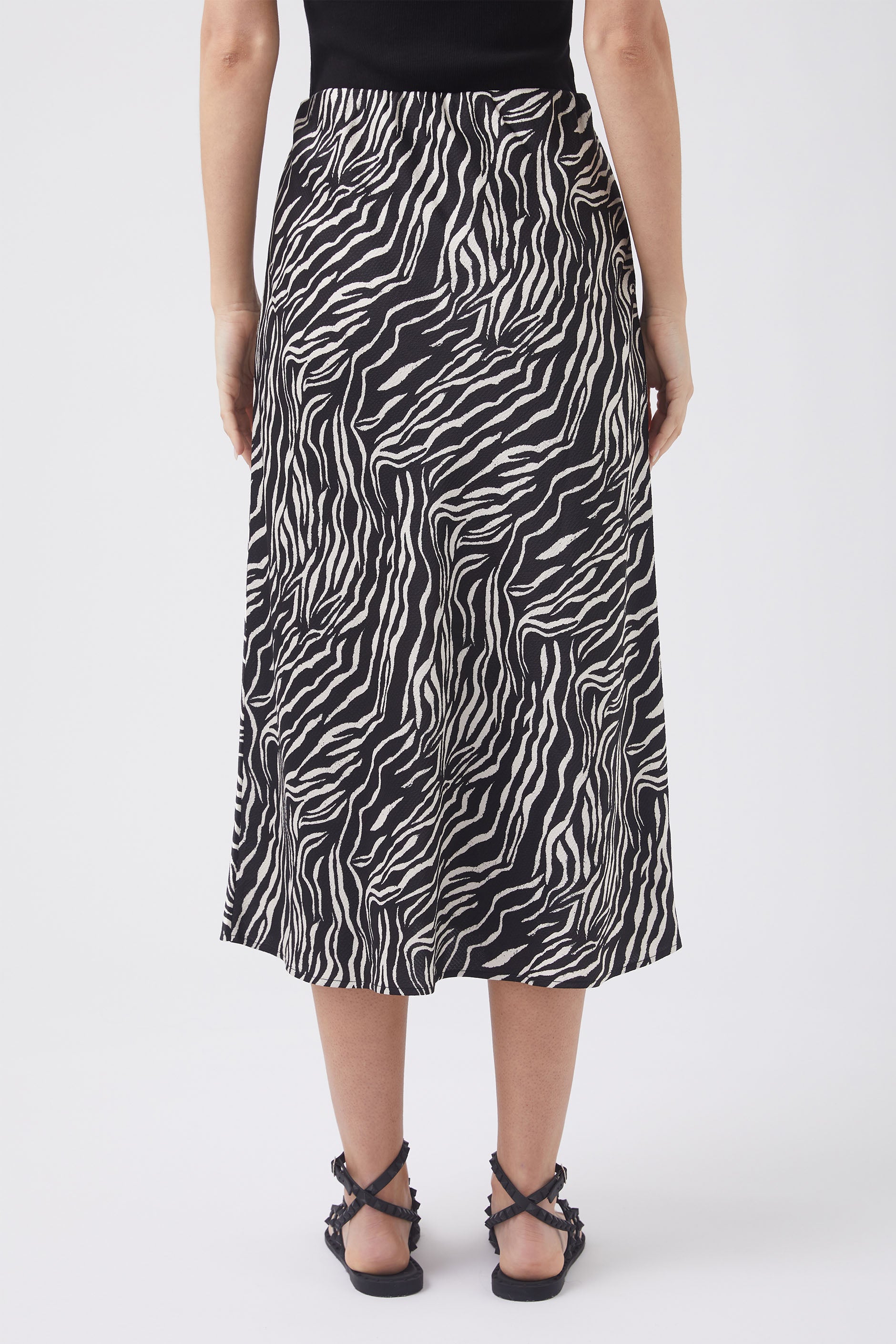 Womens Sika By Anthropologie Plus Skirts  SIKA Zora Zebra Midi Skirt  NEUTRAL MOTIF < Ditchlingstudio