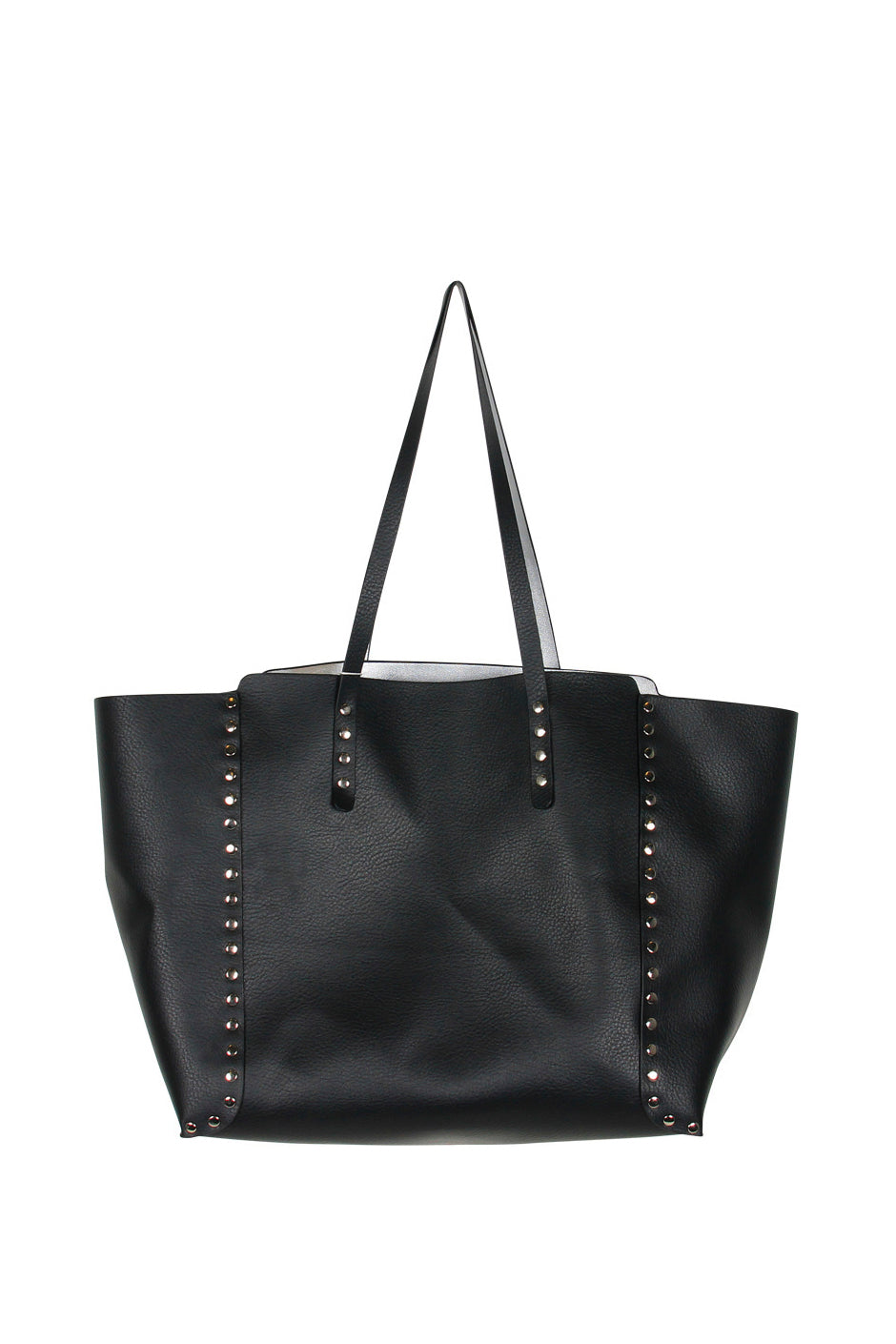 reversible studded tote bag