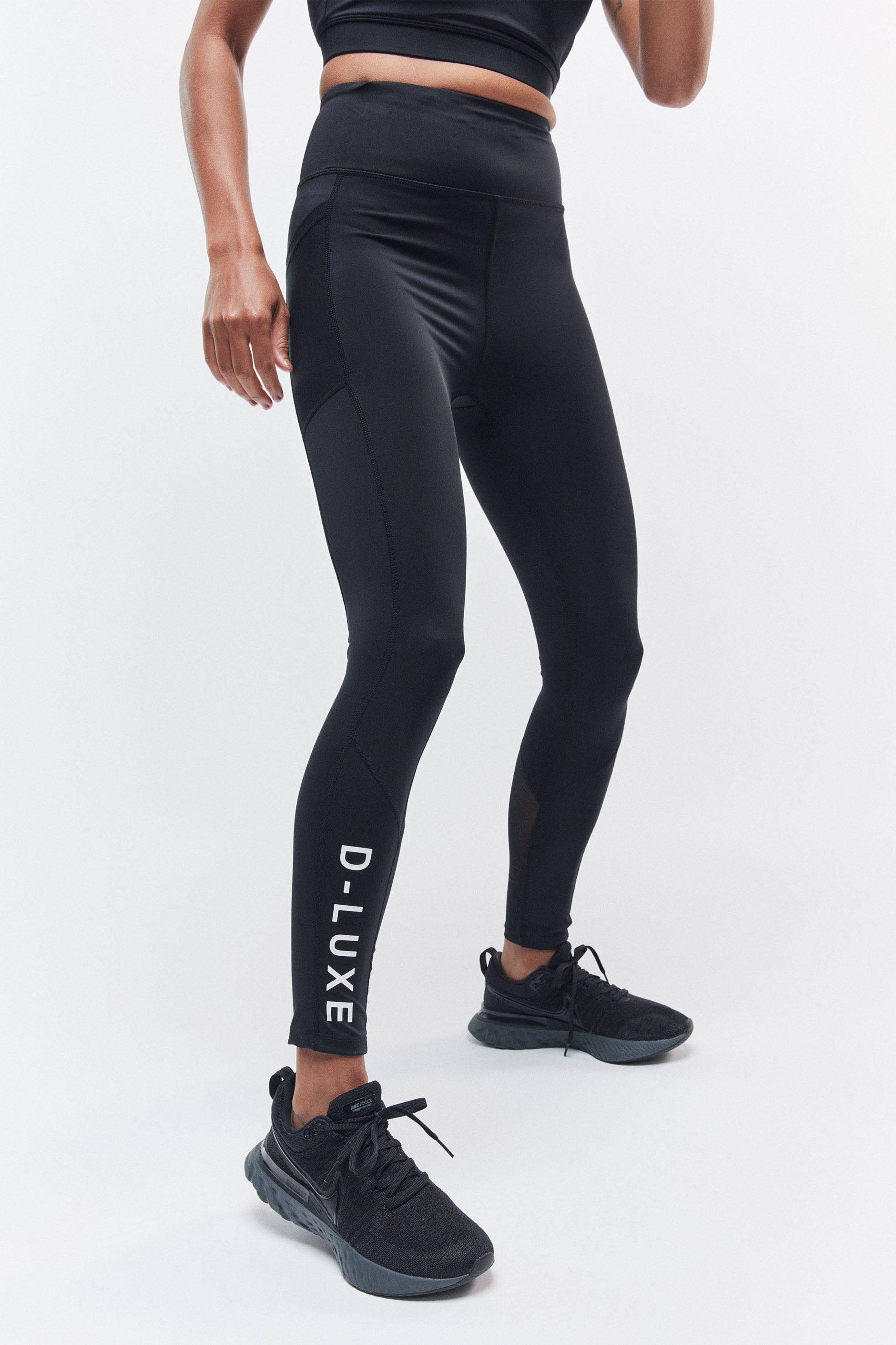 D-Luxe Mesh Shine Legging — Black