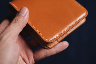 The Tanned Cow Super Slim Bifold Wallet Genuine Leather 