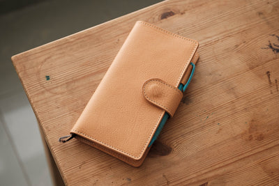 6 COLORS - Hobonichi Weeks Snap Closure Pebbled Leather Notebook