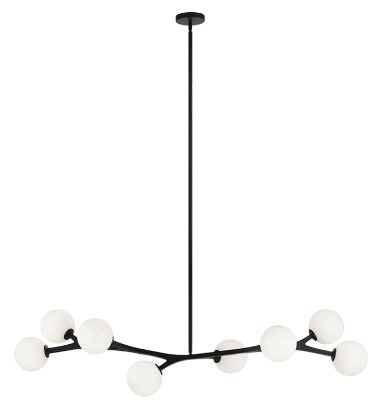 menton glass linear chandelier