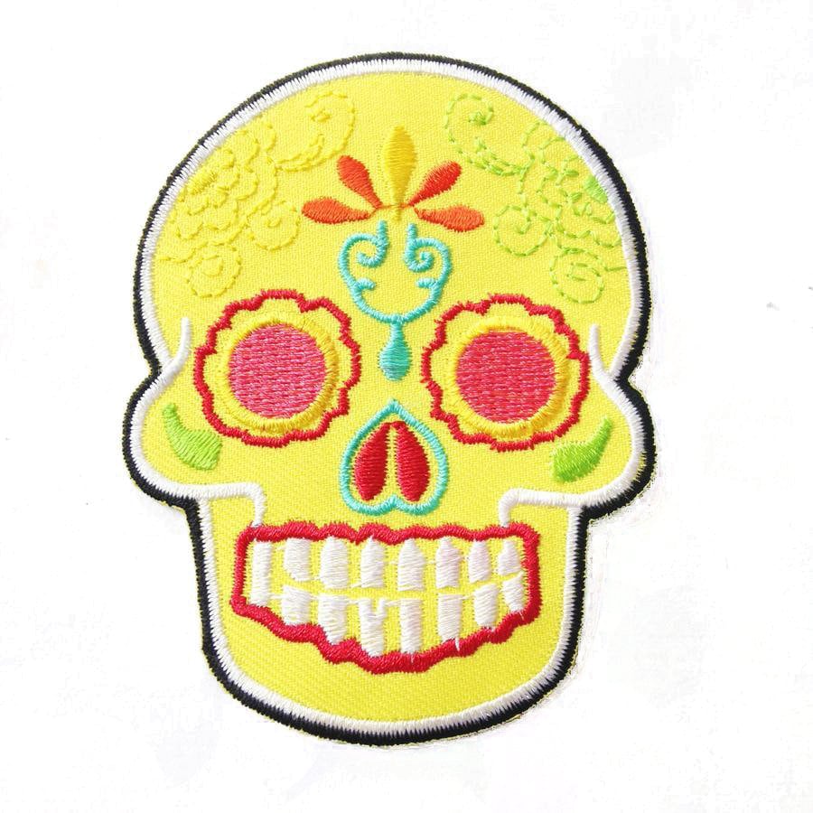 Hippie Patch Butterfly Skull Embroidered Patches On Clothes Heart