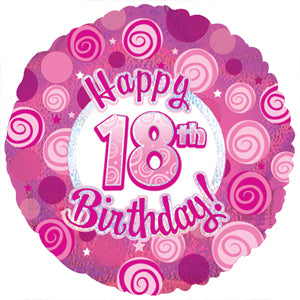 Happy 18th Birthday Pink Dazzle – CTI Balloons