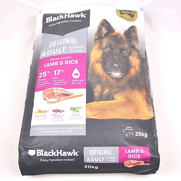 BLACKHAWK Original Adult Dog Lamb and Rice 20kg Dog Food Dry Blackhawk 