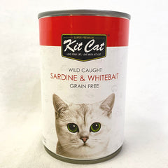 KITCAT Can Pacific Sard 400g Cat Food Wet Kit Cat With Fresh Whitebait 