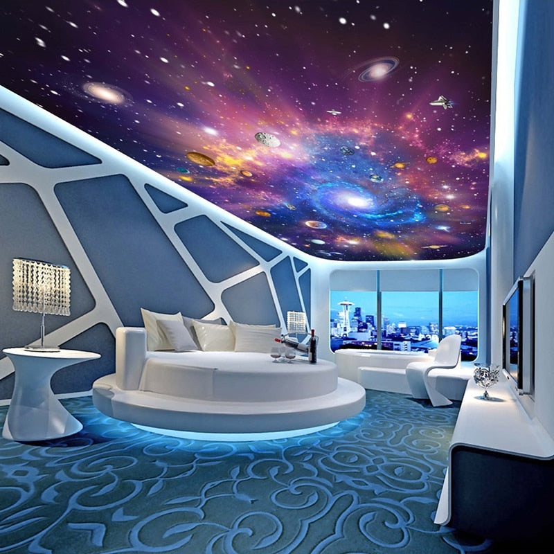 3d Photo Wallpaper Star Universe Galaxy Room Ceiling Wall