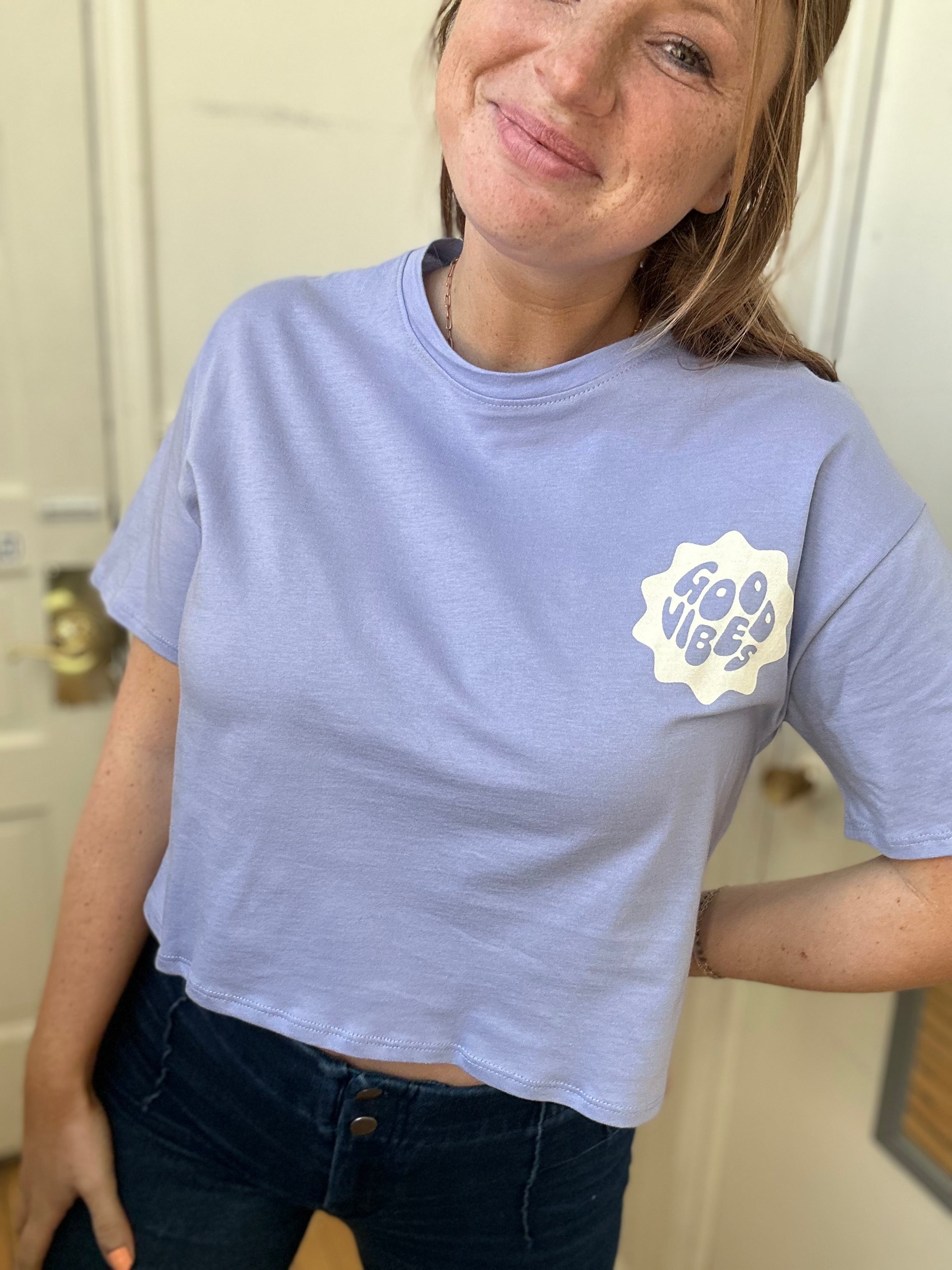 Good Vibes Cropped Tee