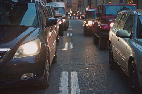 cars at a stoplight