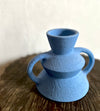 Blue sculptural vase
