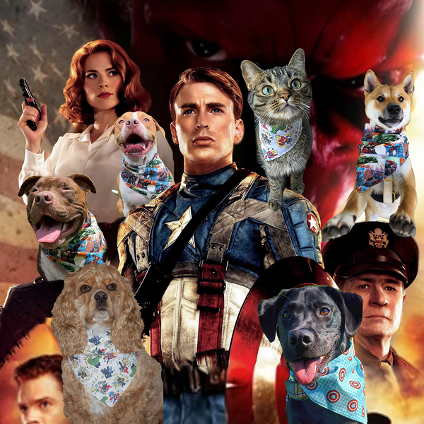 Pets photoshopped into a movie poster