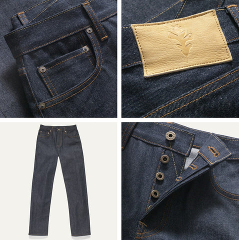 Vidalia Mills made in USA selvedge raw jeans from Ginew