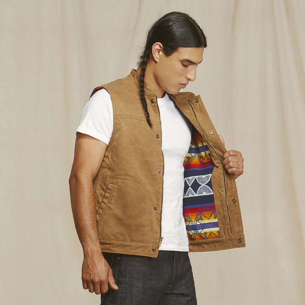 waxed cotton vests