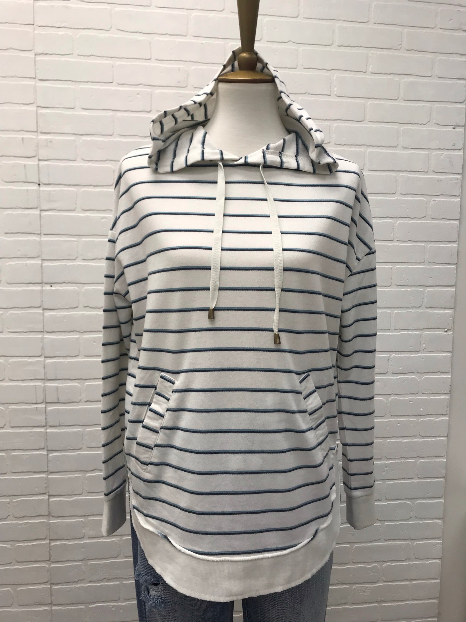 z supply striped hoodie