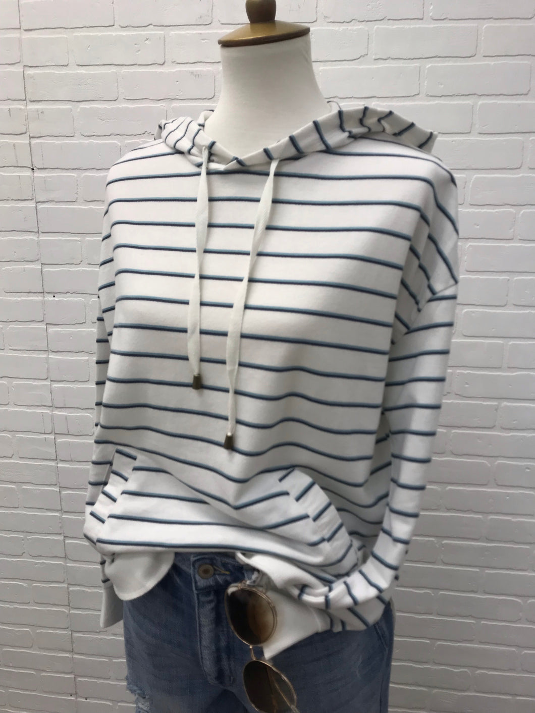 z supply striped hoodie