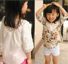 Girls Lace Embroidered Coloured  Shirts