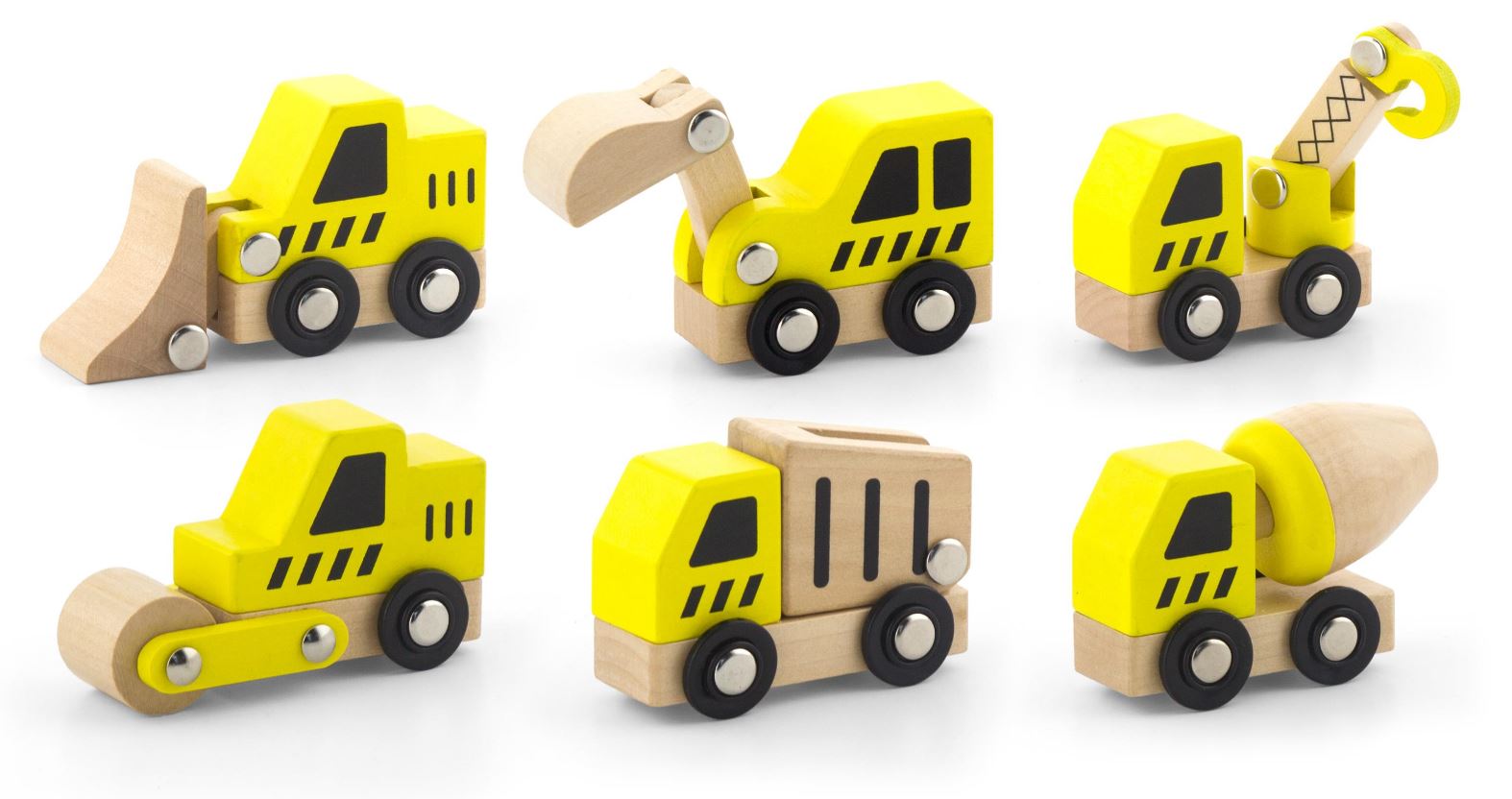 wooden construction site vehicles