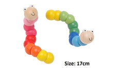 Jointed Wooden Worm 17cm